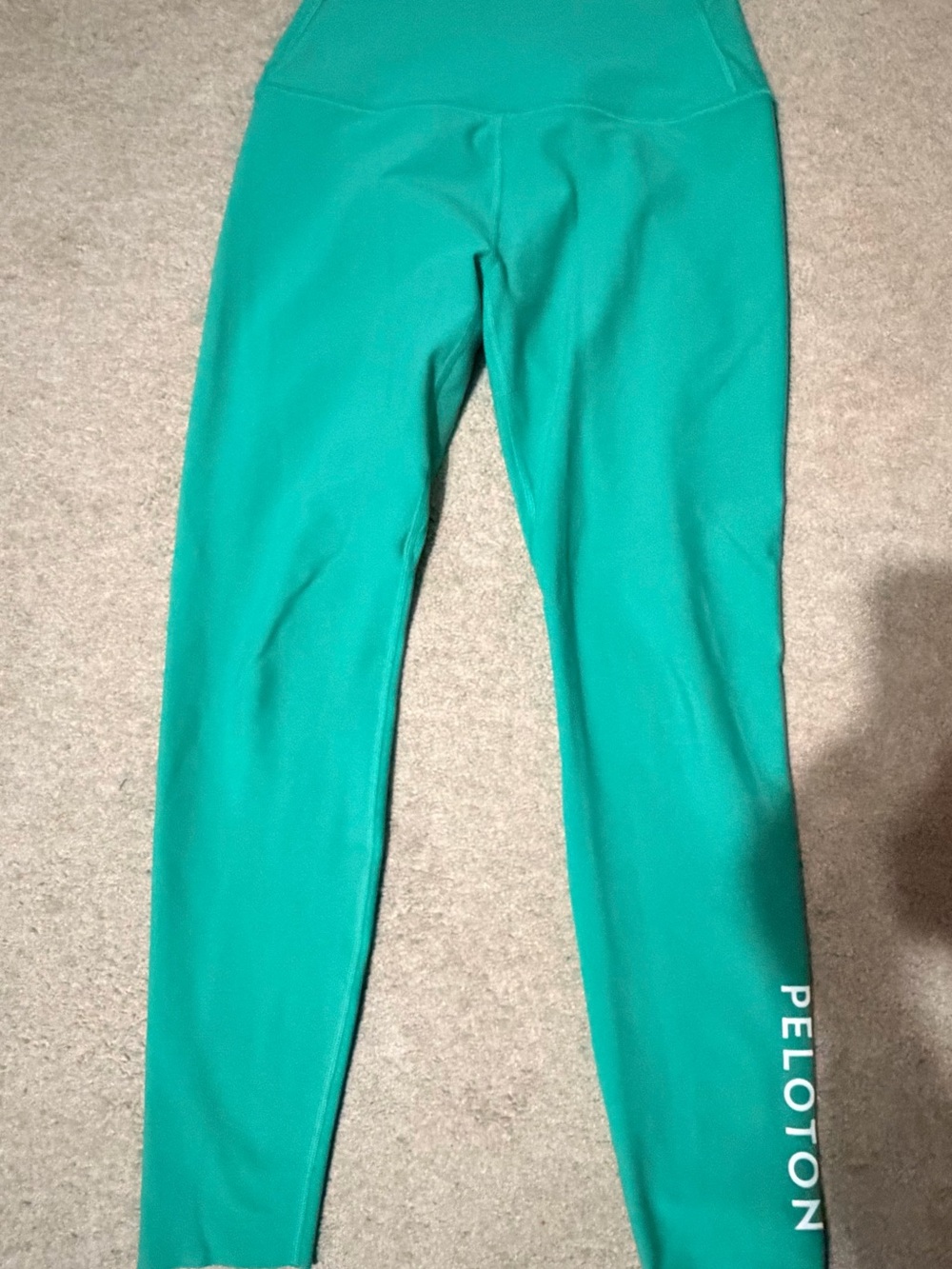 Peloton Green High-Rise Performance Leggings with Side Logo